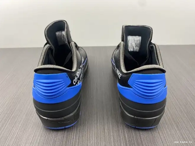 Rep Onekick Off-White 2 Jordan DJ4375-004 Low Black Retro Blue SP 0428